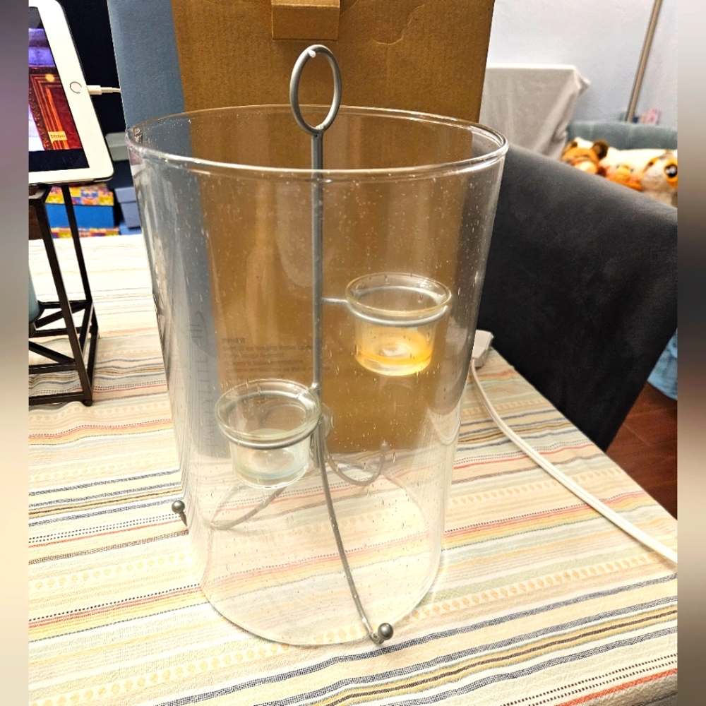 EUC Partylite Seed Glass Hangjng Votive Lantern